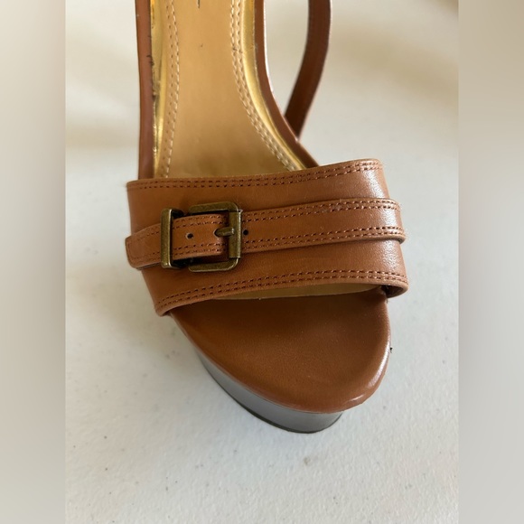 Jessica Simpson brown leather chunky boho heel. Size 7.5. - Picture 2 of 14